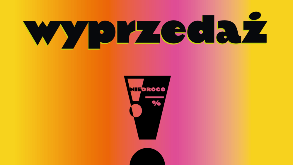 Grafika z napisem wyprzedaż