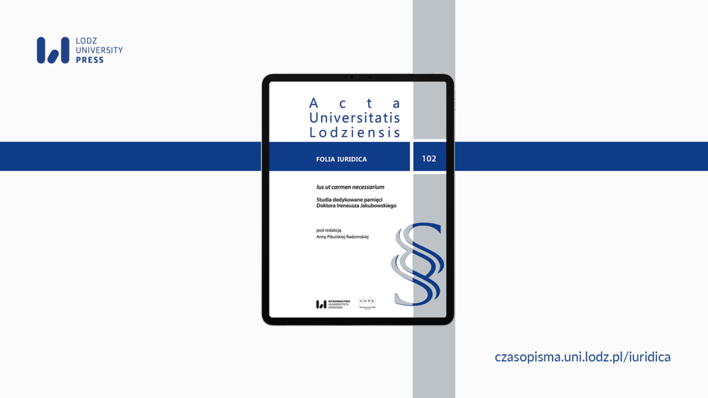 Okładka czasopisma na tablecie i białym tle z logotypem Wydawnictwa Uniwersytetu Łódzkiego